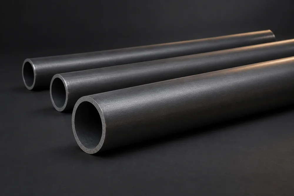 Lengths of large-diameter seamless steel pipe with plain square-cut ends