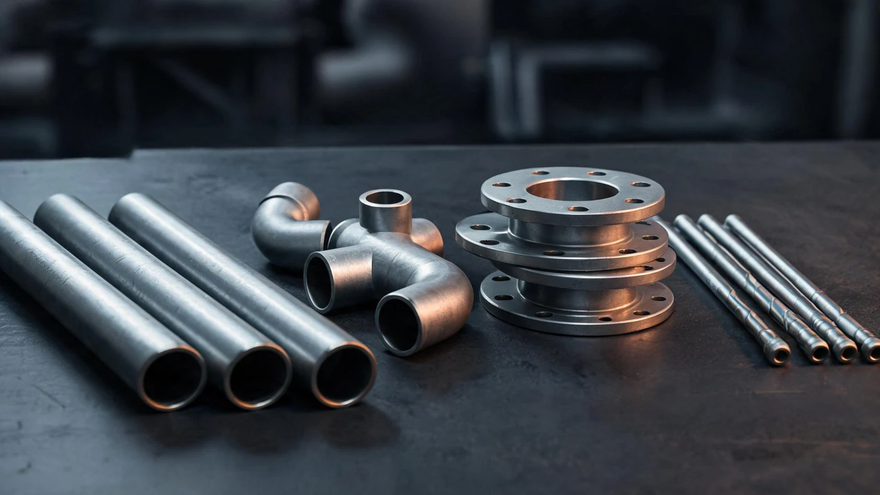 Steel pipe, pipe fittings, flanges and sucker rods grouped by product type